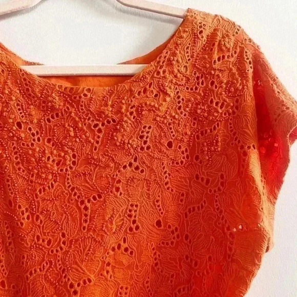 Maeve lace orange blouse 4 - Picture 2 of 5